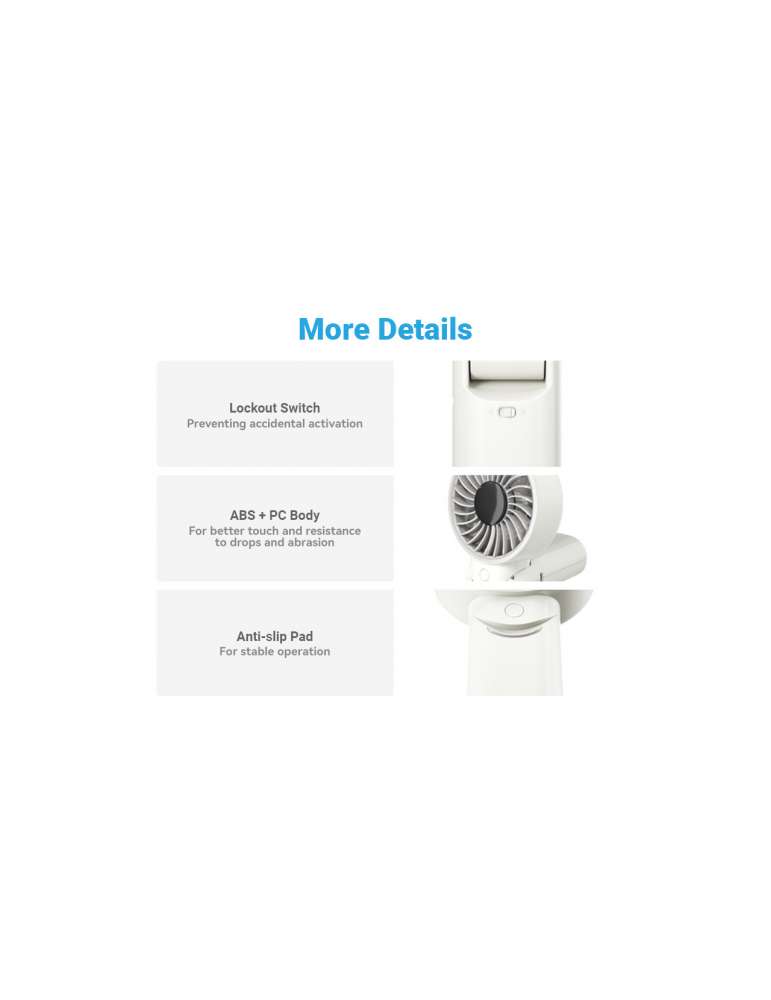 NEF03PRO Ventilateur portatif pliable silencieux