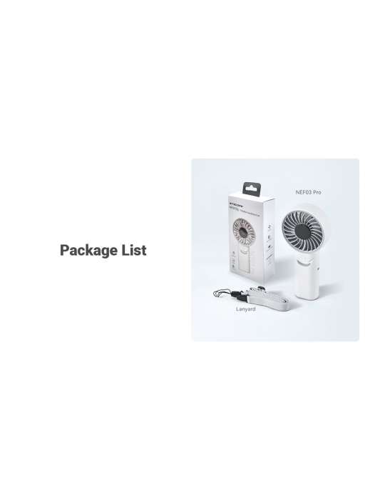 NEF03PRO Ventilateur portatif pliable silencieux