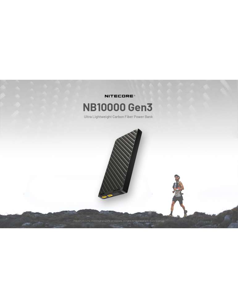 NB10000GEN3 powerbank 10000mAh ultra-light carbon fiber