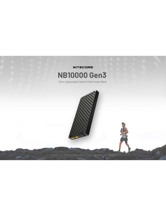NB10000GEN3 powerbank 10000mAh ultra-léger fibre carbone