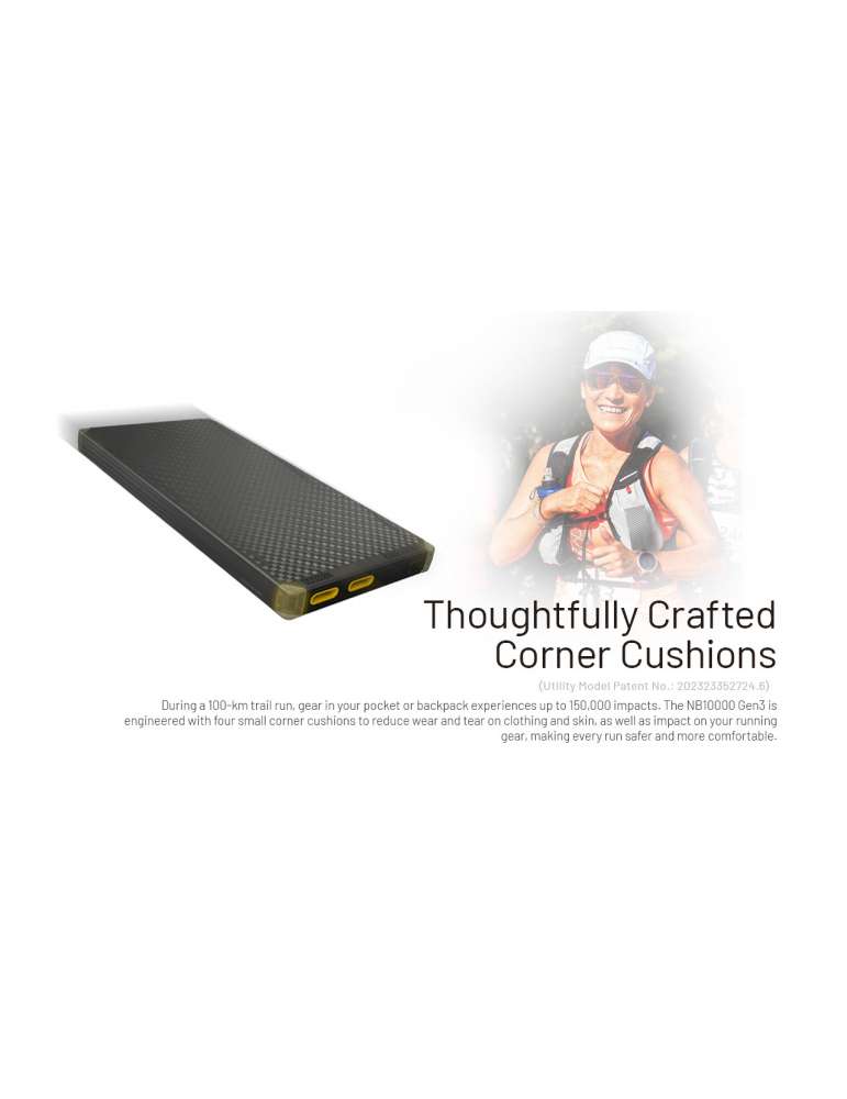 NB10000GEN3 powerbank 10000mAh ultra-léger fibre carbone