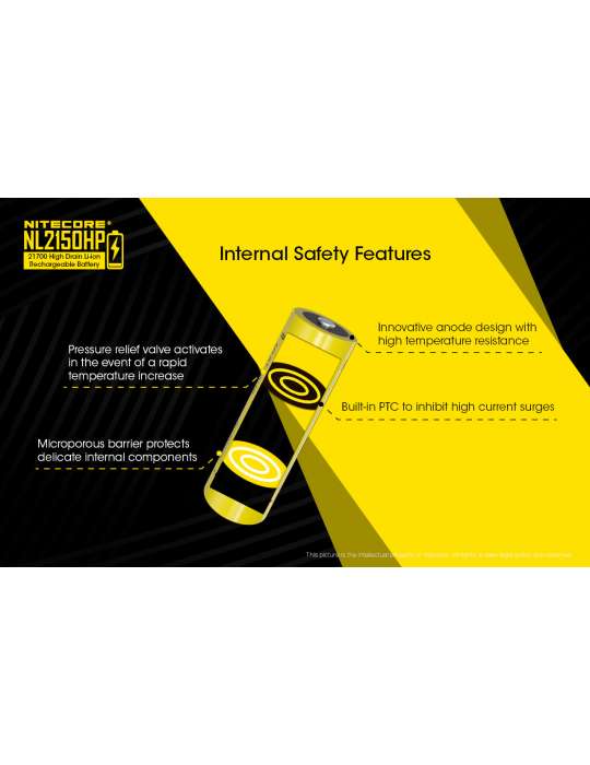 NL2150HP high performance 21700 lithium battery 5000mAh rechargeable