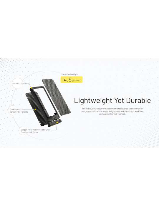 NB10000GEN3 powerbank 10000mAh ultra-léger fibre carbone