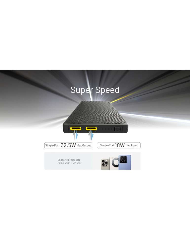 NB10000GEN3 powerbank 10000mAh ultra-léger fibre carbone
