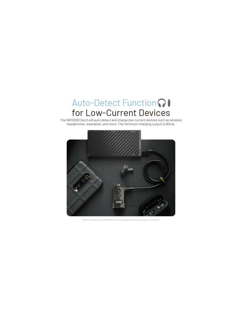 NB10000GEN3 powerbank 10000mAh ultra-léger fibre carbone