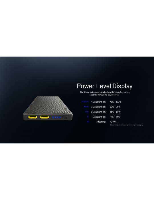 NB10000GEN3 powerbank 10000mAh ultra-léger fibre carbone