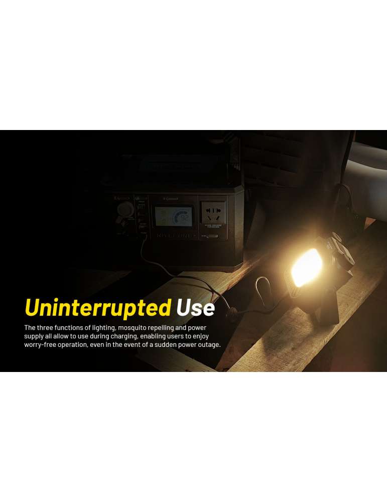 NWL30 lampe de chantier et outdoor 3000LM powerbank et anti-moustiques