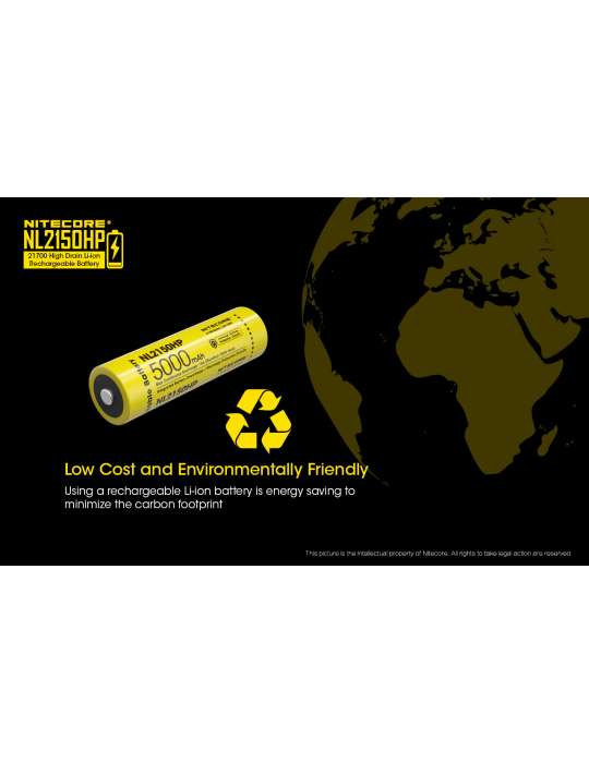NL2150HP high performance 21700 lithium battery 5000mAh rechargeable
