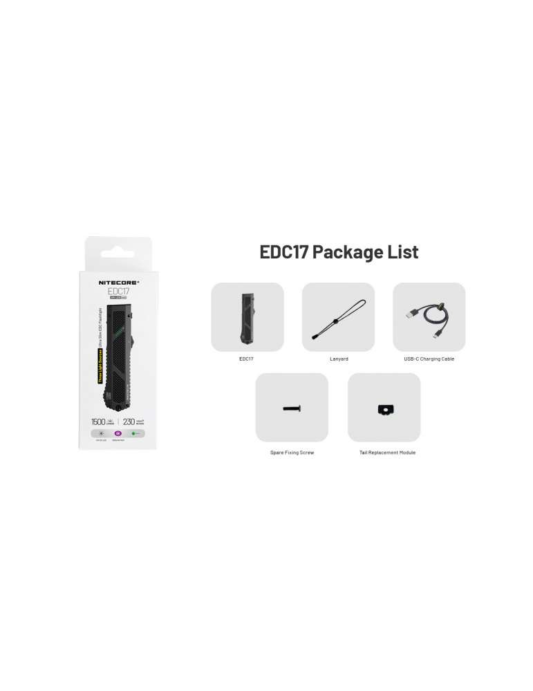 EDC17 Slim Flat Lamp 1500LM Laser Level and UV