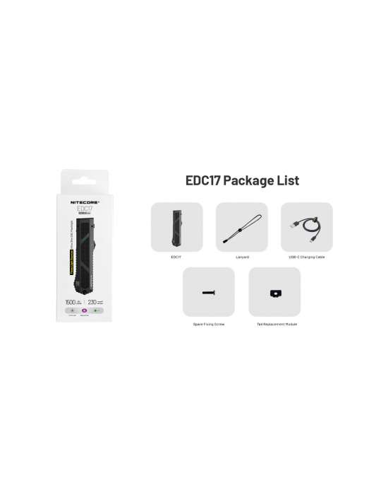 EDC17 Slim Flat Lamp 1500LM Laser Level and UV