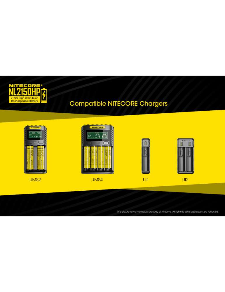 NL2150HP batterie 21700 lithium haute performance 5000mAh rechargeable