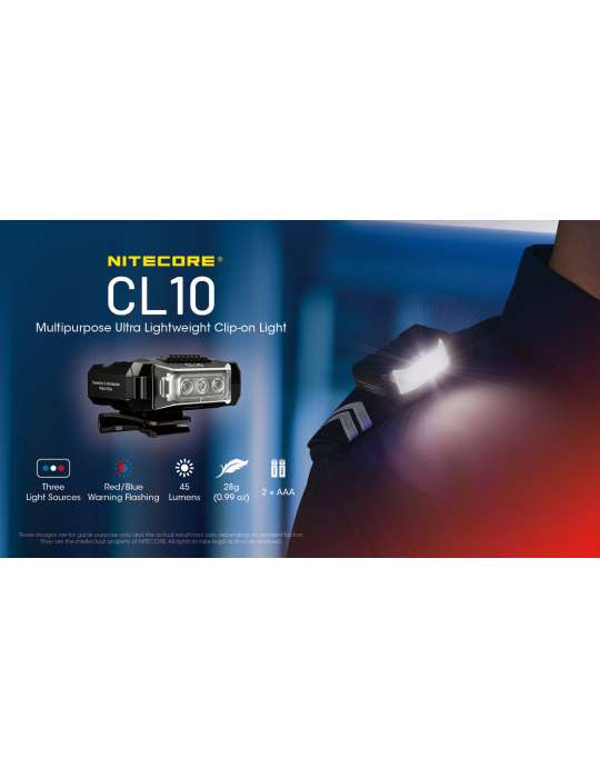 CL10 shoulder lamp for police and security, 45LM
