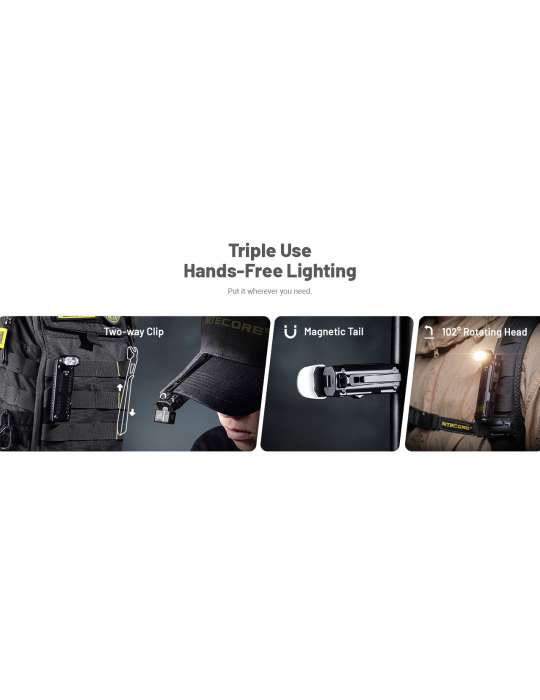 EDC09 lampe 1600LM tete inclinable