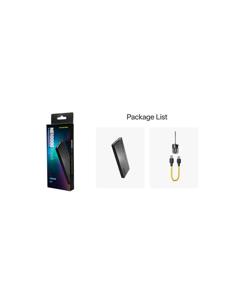 NB10000GEN4 powerbank légère 10000mAh generation 4