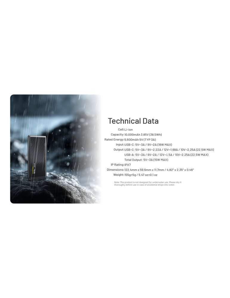 NBPLUS powerbank 10000mAh légère