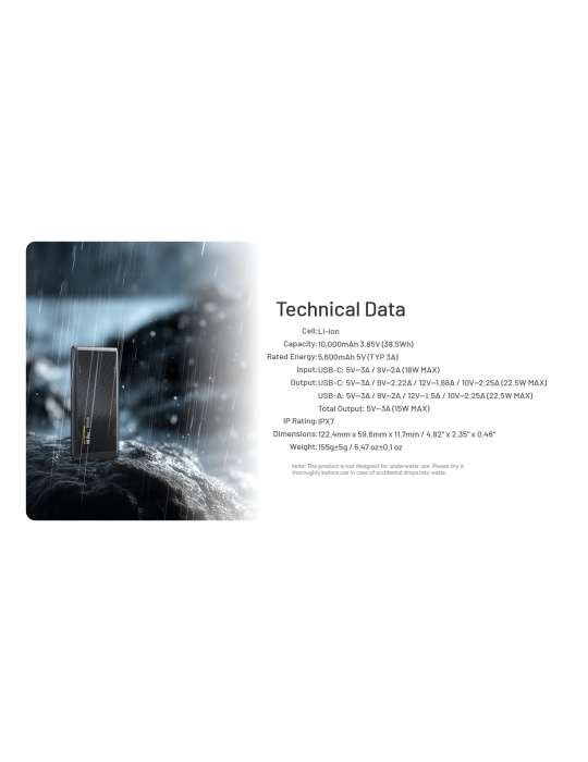 NBPLUS powerbank 10000mAh légère