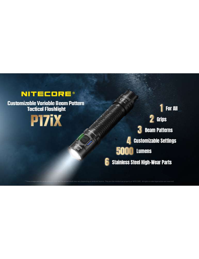 P17iX 5000lm tactical flashlight