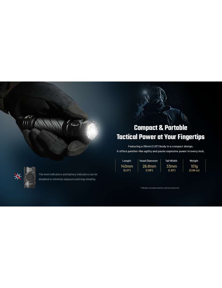 P17iX 5000lm tactical flashlight
