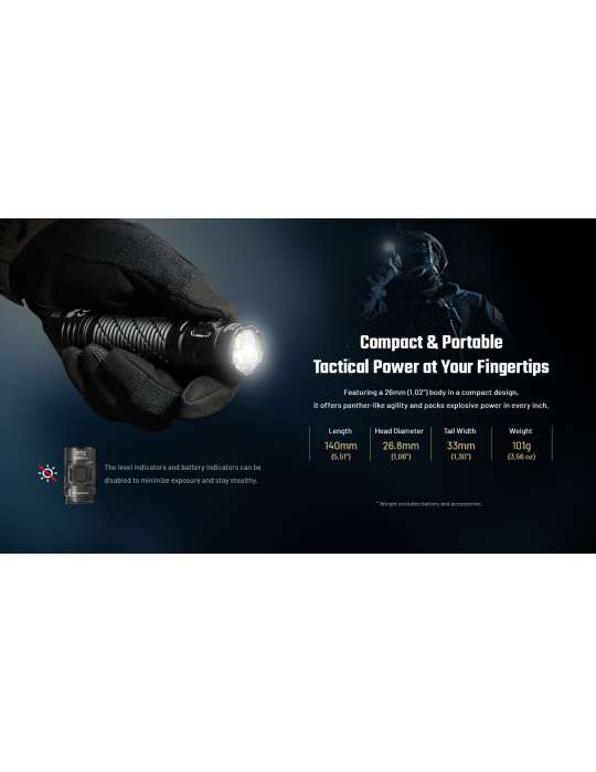 P17iX 5000lm tactical flashlight