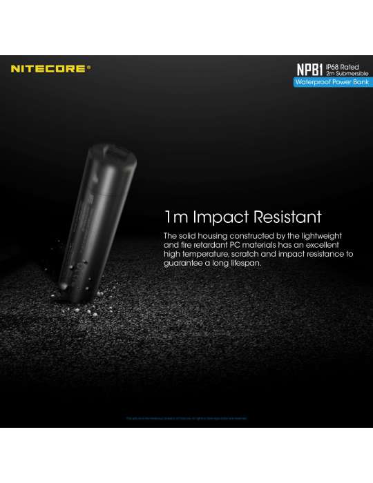 NPB1 batterie powerbank 5000mAh IP68 USB