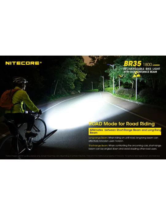 BR35 bicycle light 1800LM dual LED USB–NITECORE BELUX