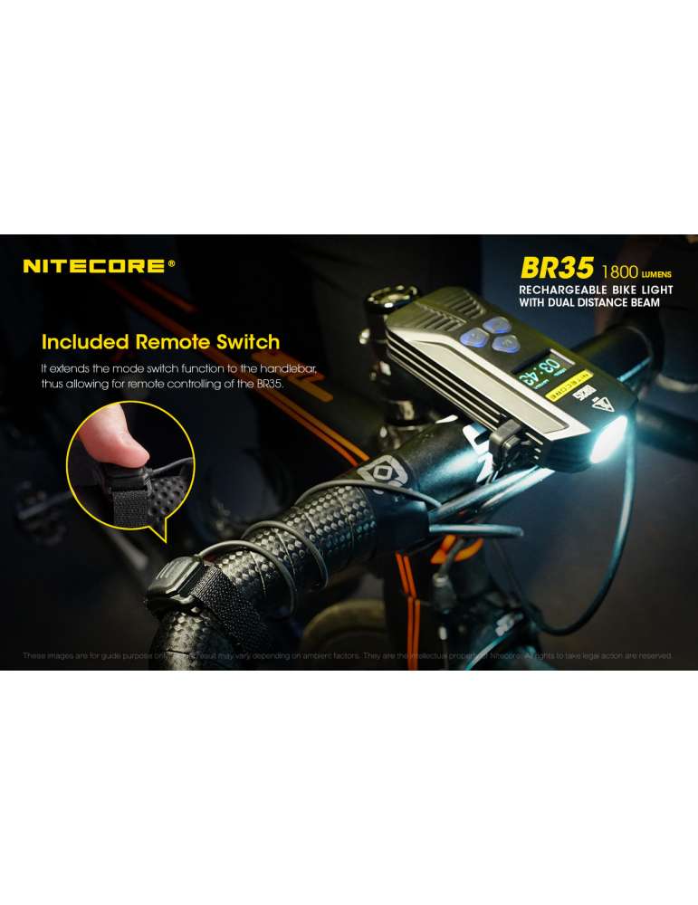BR35 lampe vélo 1800LM double LED USB