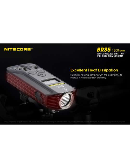 BR35 lampe vélo 1800LM double LED USB