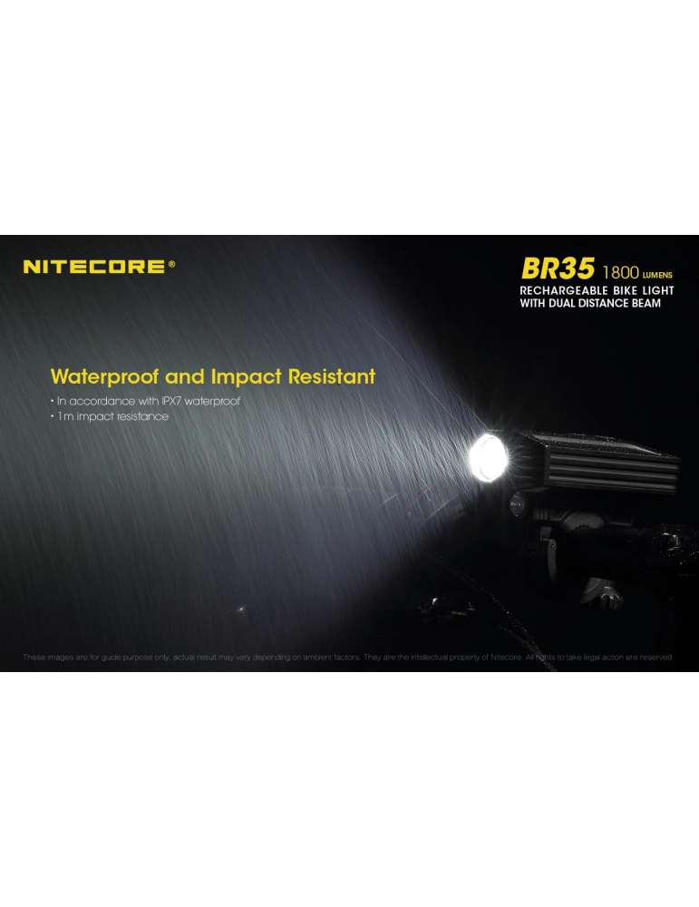 BR35 lampe vélo 1800LM double LED USB