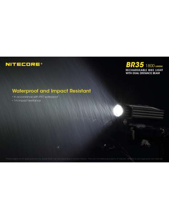 BR35 lampe vélo 1800LM double LED USB