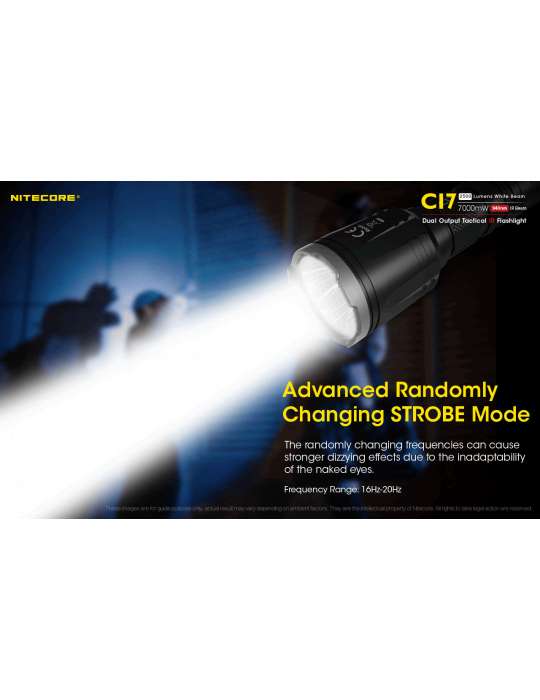 CI7 lampe infra rouge 7000mW et lumière blanche 2500LM