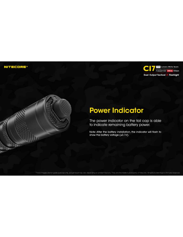 CI7 lampe infra rouge 7000mW et lumière blanche 2500LM