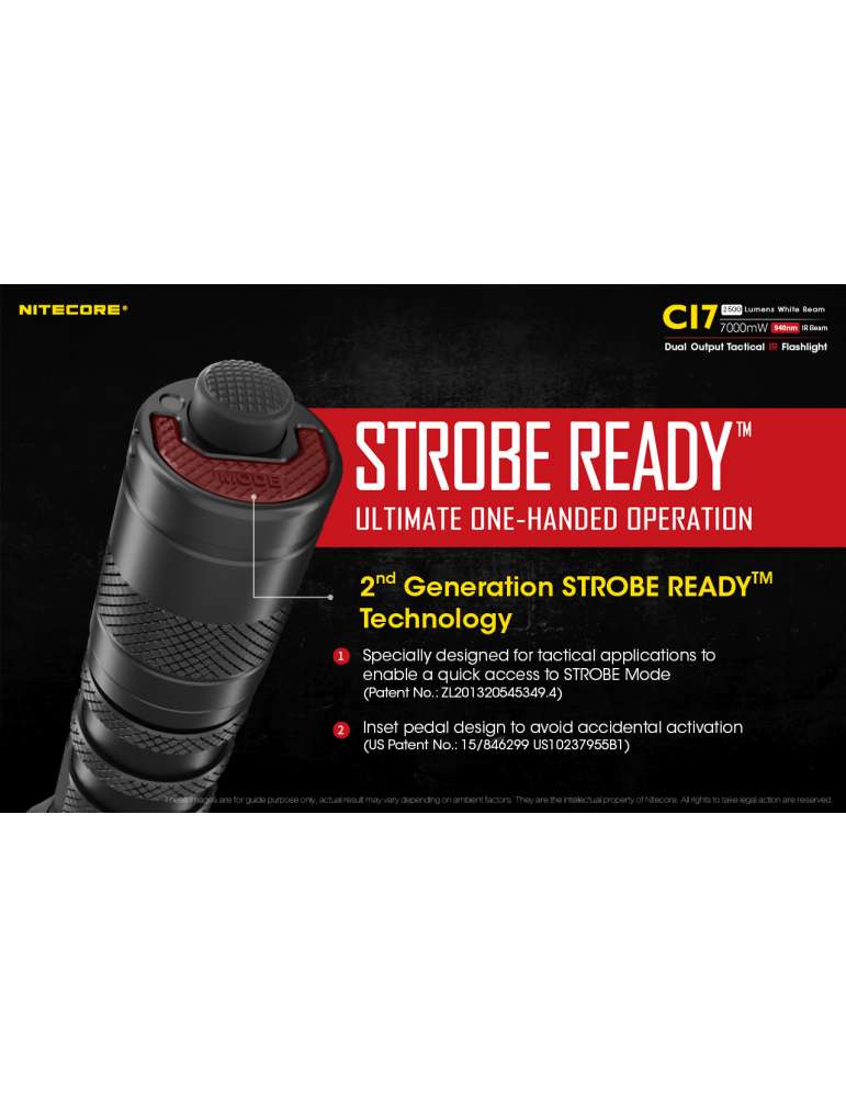 CI7 lampe infra rouge 7000mW et lumière blanche 2500LM