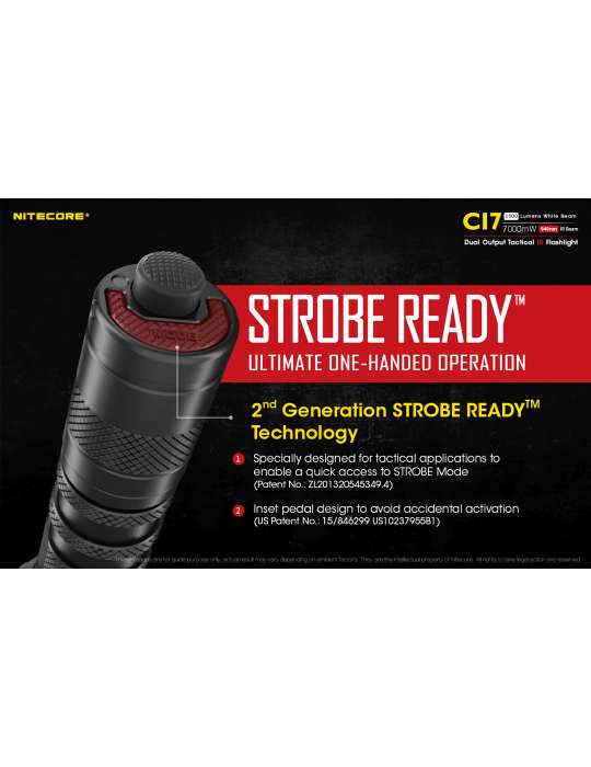 CI7 lampe infra rouge 7000mW et lumière blanche 2500LM