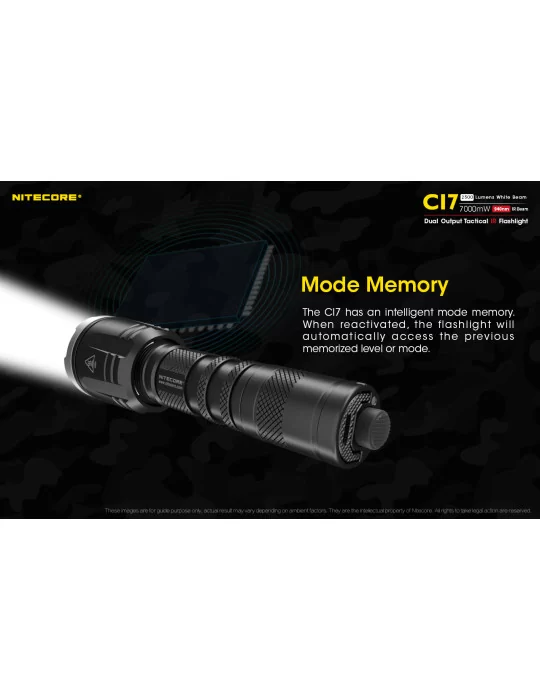 CI7 infrared lamp 7000mW and white light 2500LM–NITECORE BELUX