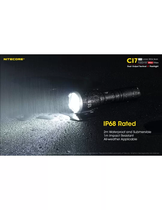 CI7 lampe infra rouge 7000mW et lumière blanche 2500LM–NITECORE BELUX