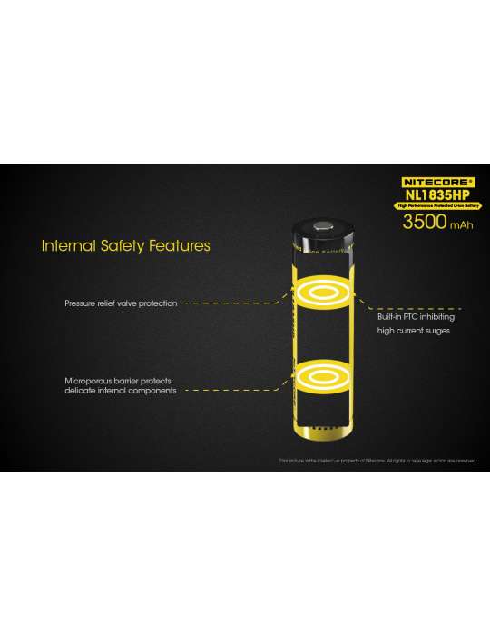 NL1835HP batterie 18650 haute performance 3500mAh 8A