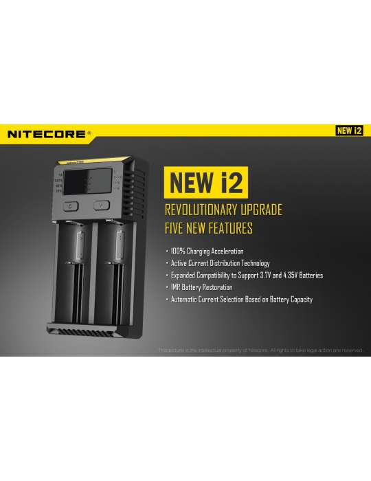 New i2 chargeur pour 18650 et pile type AA AAA C D