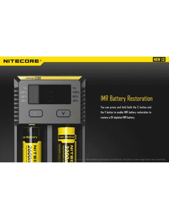 New i2 chargeur pour 18650 et pile type AA AAA C D