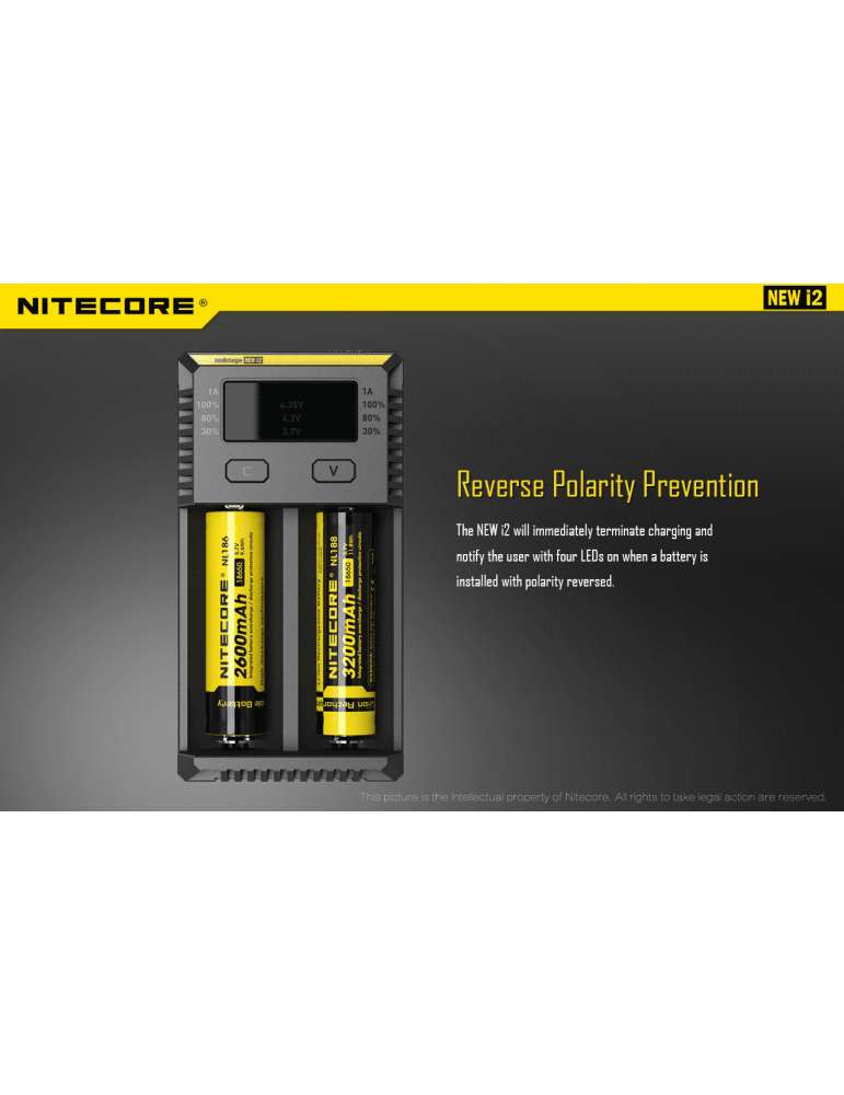New i2 chargeur pour 18650 et pile type AA AAA C D
