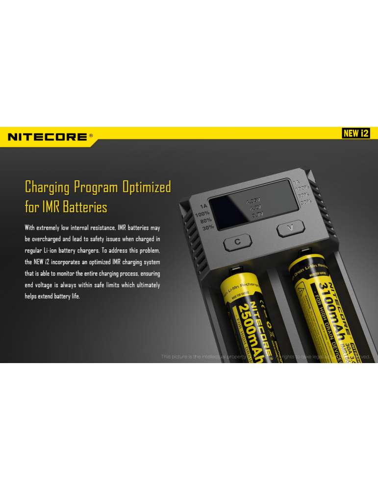 New i2 chargeur pour 18650 et pile type AA AAA C D