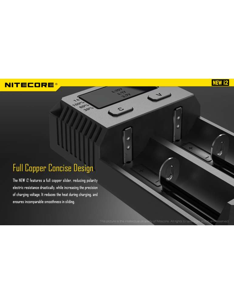 New i2 chargeur pour 18650 et pile type AA AAA C D
