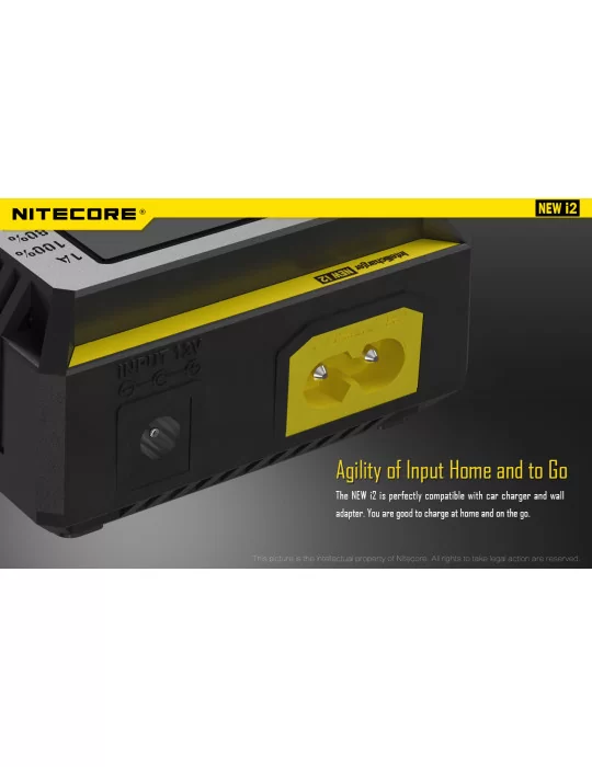 New i2 chargeur pour 18650 et pile type AA AAA C D–NITECORE BELUX