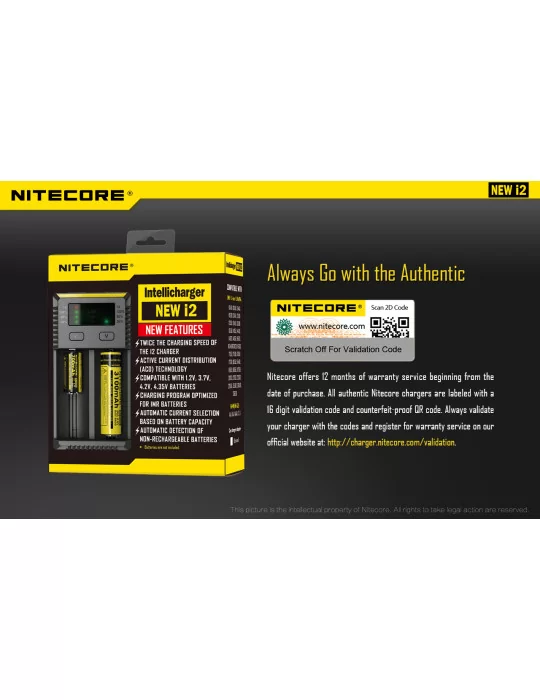 New i2 charger for 18650 and AA AAA C D battery–NITECORE BELUX