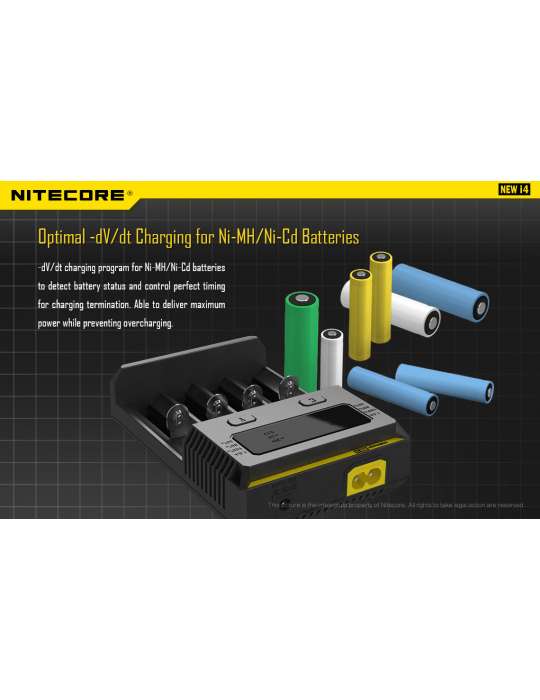 New i4 chargeur quadruple pour 18650 et pile AA AAA C D