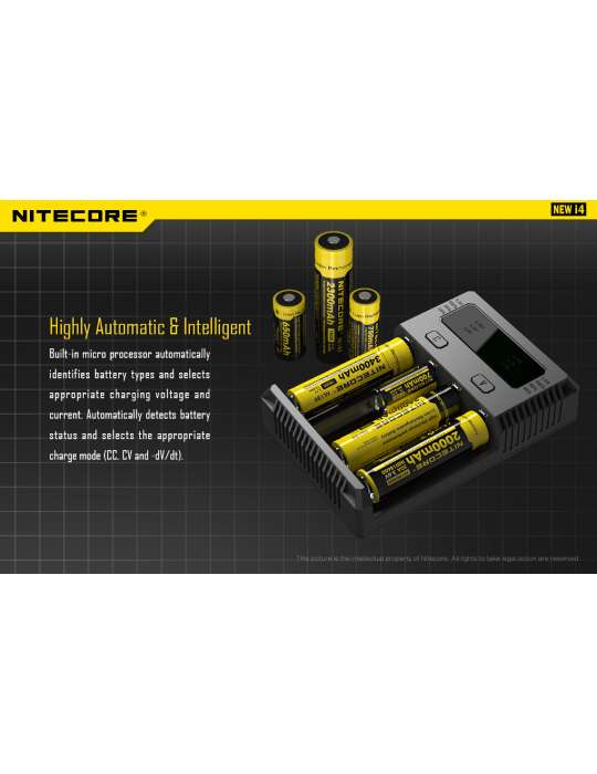 New i4 chargeur quadruple pour 18650 et pile AA AAA C D