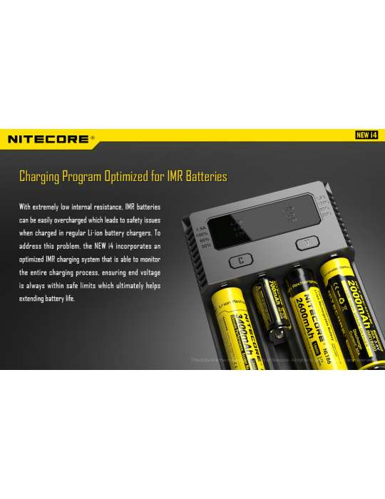 New i4 chargeur quadruple pour 18650 et pile AA AAA C D