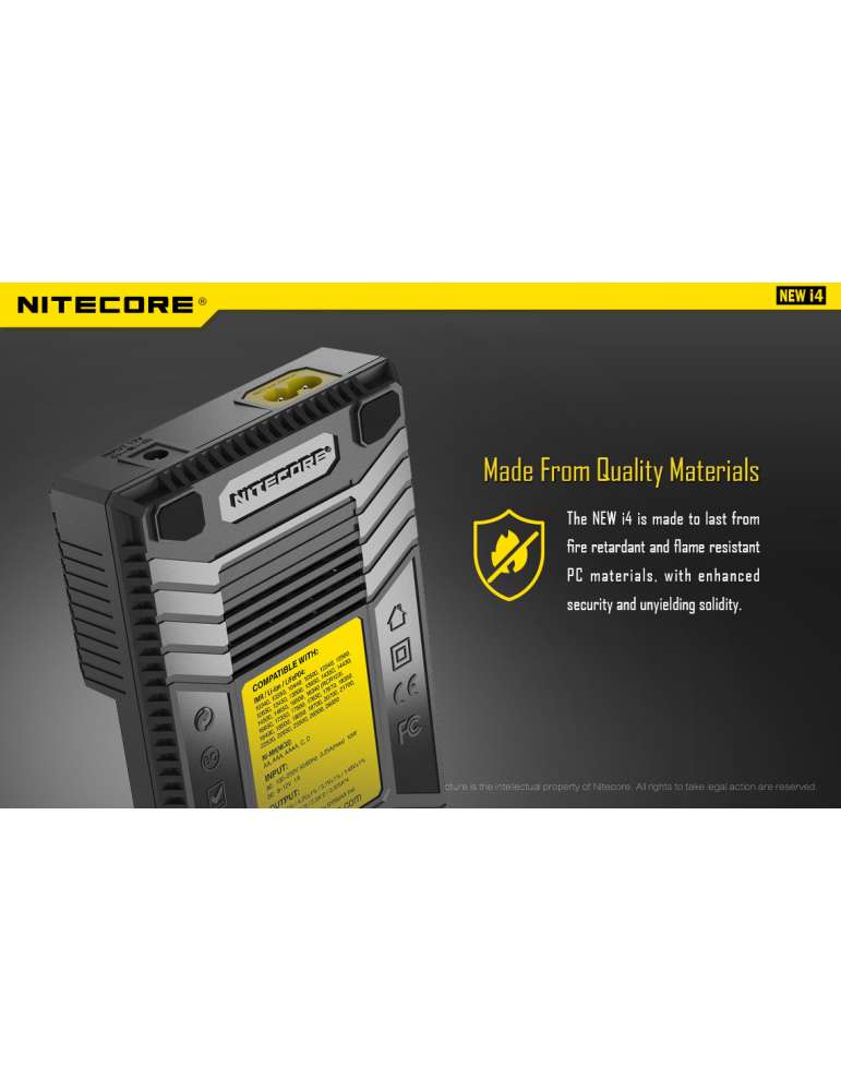New i4 chargeur quadruple pour 18650 et pile AA AAA C D