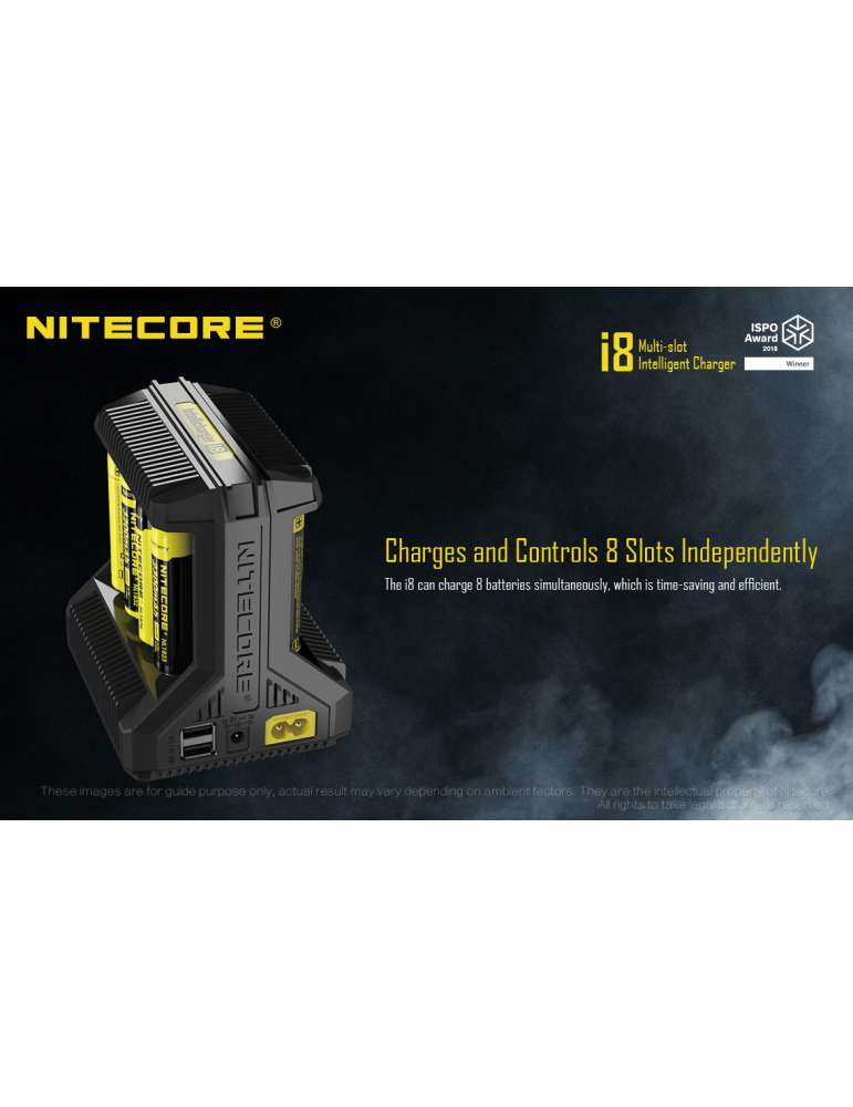 i8 chargeur 8 slots pour 18650 et piles AA AAA C D