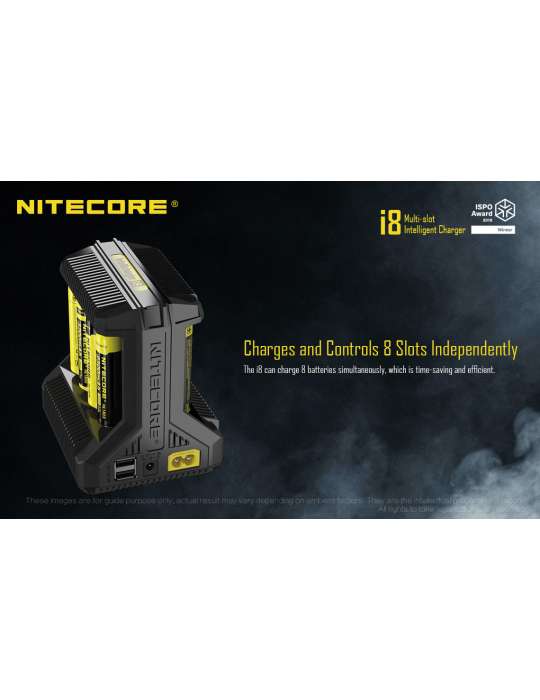 i8 chargeur 8 slots pour 18650 et piles AA AAA C D