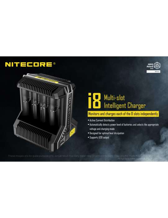 i8 chargeur 8 slots pour 18650 et piles AA AAA C D